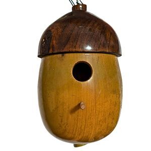 Handmade Acorn Birdhouse – Maine Correctional Store – Wooden Outdoor Decor